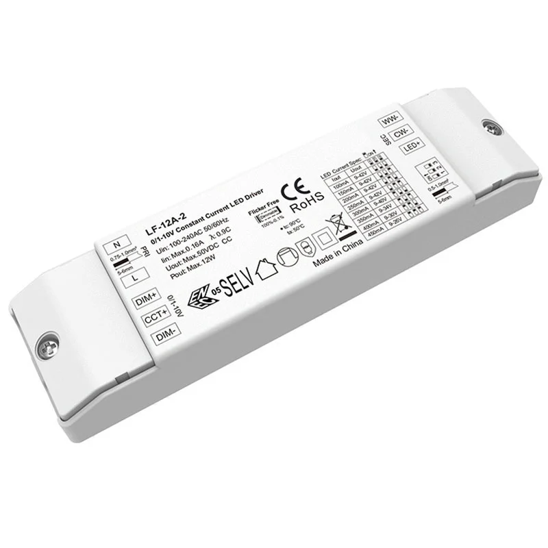 12W Vakiovirta 0-10V CCT Himmennettävä LED-ohjain