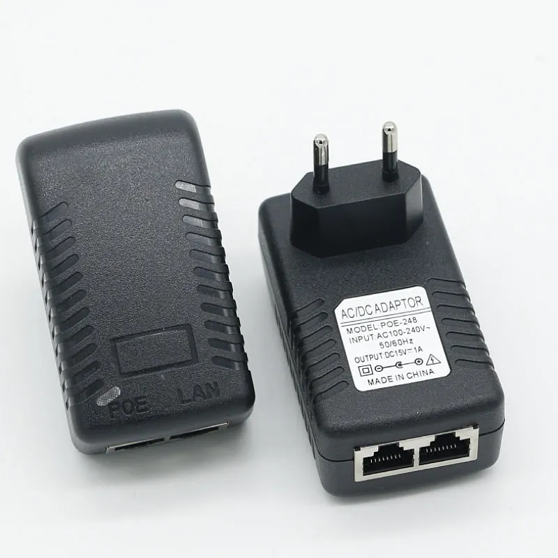15V 1A seinäasennus Euro Plug Ethernet POE-suutin