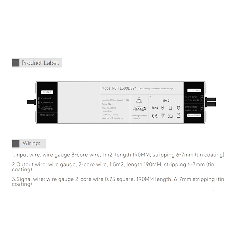 250 W Constnat Current DALI himmennettävä LED-ohjain