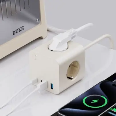 EU Power Strip 25 W PD USB 3 AC -pistorasialla