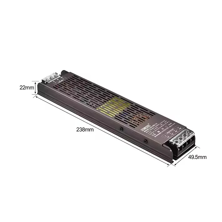 Erittäin ohut tai ohut 100 W 12V/24V yhden lähdön hakkurivirtalähde